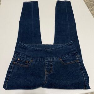 JAG jeans womens pull on high rise skinny darker blue jeans 77% cotton 2 vintage